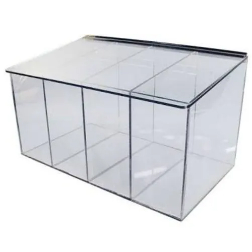 Transparent 4 Compartment Cleanroom Gloves Acrylic Dispenser