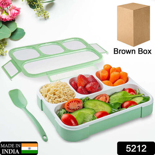 LUNCH BOX 4 COMPARTMENT WITH LEAK PROOF LUNCH BOX (5212)