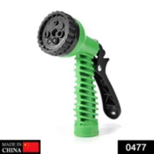 PLASTIC GARDEN HOSE NOZZLE WATER SPRAY GUN CONNECTOR TAP ADAPTER SET - Multi-Color Plastic Ergonomic Comfort Handle Water Flow Control Lock Bar Trigger Feature