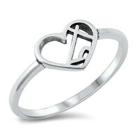 925 Sterling Silver Beautiful Handmade Heart Mountain Plain Silver Ring