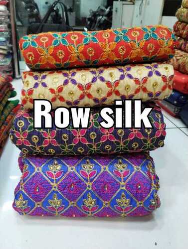 Raw Silk Fabric - Color: Multicolor