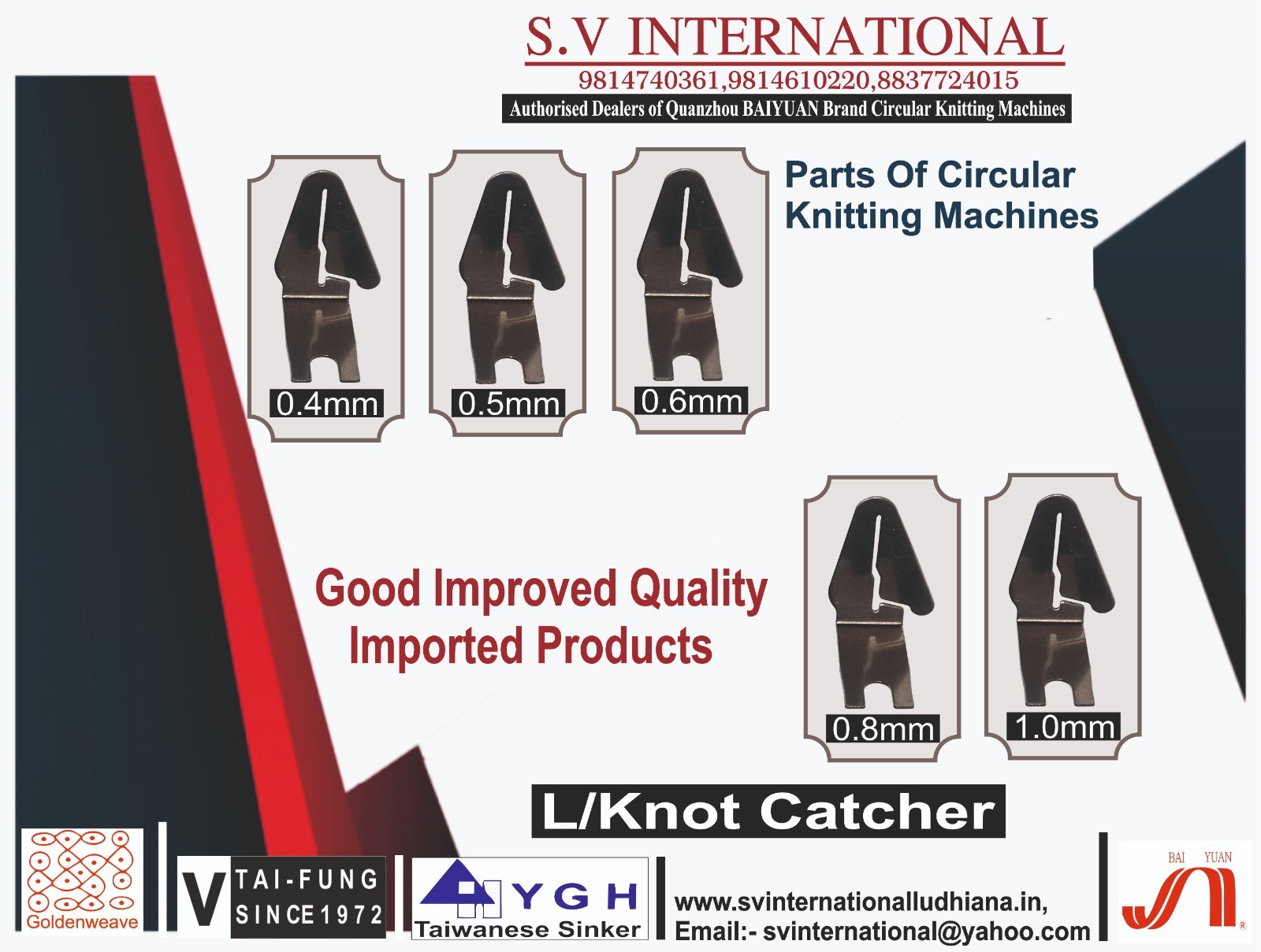 Knot catchers L type (0.4/0.5/0.6/0.8/1.0mm)