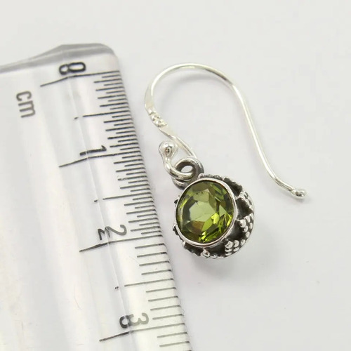 925 Sterling Silver Attractive Little Delicate Natural peridot Designer Earrings