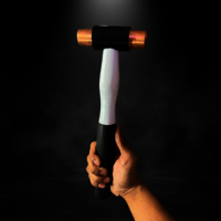 Dark Bronze Non Sparking Copper Hammer With Uhmw Handle With Rubber Grip