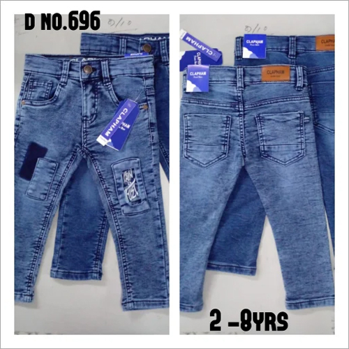 Kids Denim Rugged Jeans - Denim Material, Various Sizes, Customized Color, Regular Fit, Unisex Design | Washable, No Fade, Ideal for All Seasons