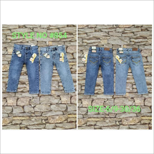 Stylish Kids Jeans - Denim, Regular Fit, Customized Colors Including Light Blue & Purple | Flexible Waist, No Fade, Washable, Slim Ends