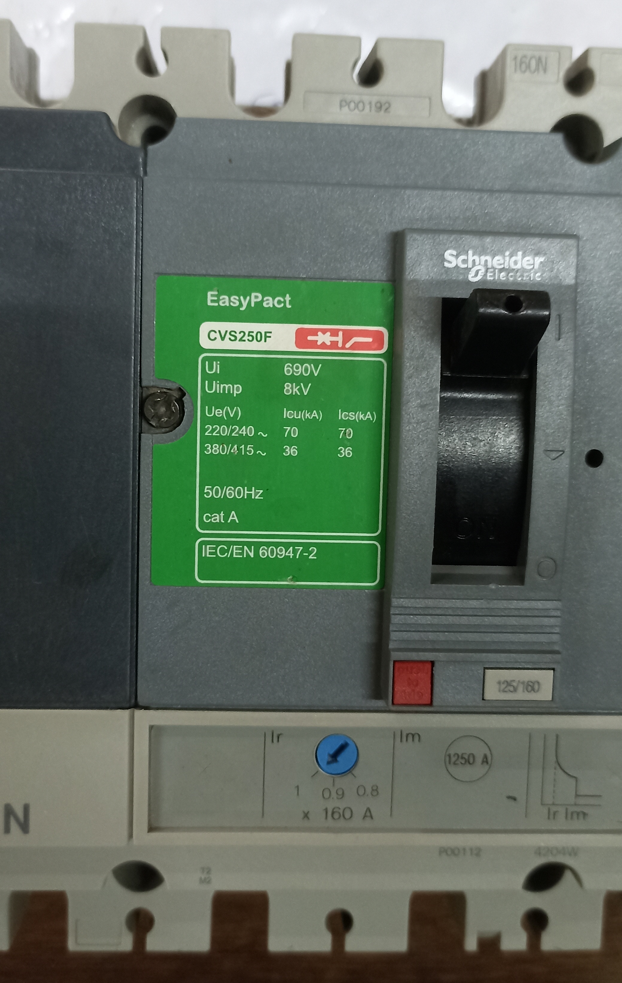 SCHNEIDER (CVS 250F) 160A 4P MCCB