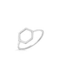 925 Sterling Silver Beautiful Handcrafted Hexagon Silver Plain Ring