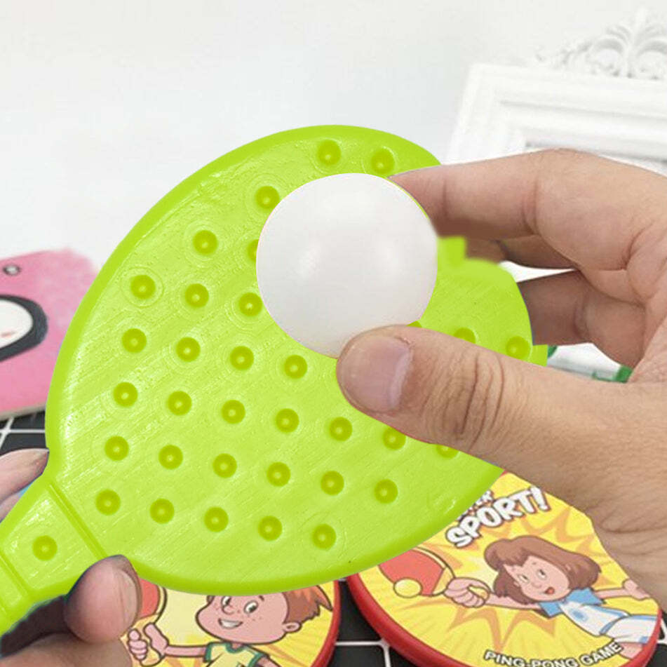 PLASTIC TABLE TENNIS RACQUET WITH BALL (8025)