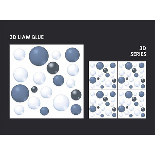 3D Liam Blue Series Vitrified Tiles