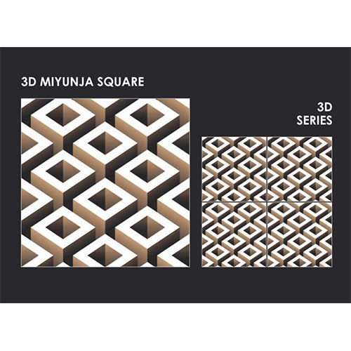 3D Miyunja Square Series Glazed Vitrified Tiles