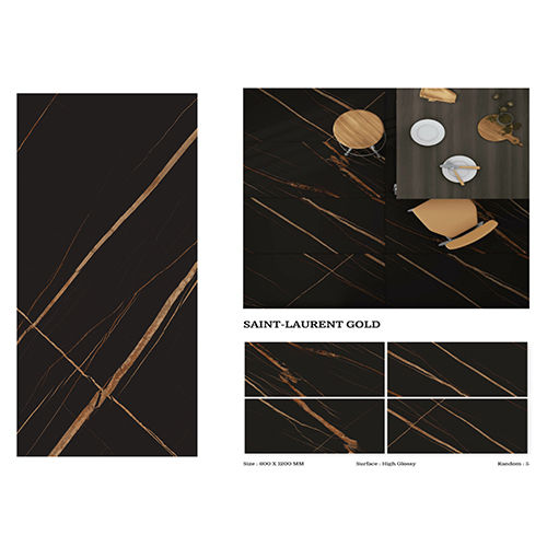 Multi Color Saint Laurent Gold 2x4 Glazed Vitrified Tiles at Best