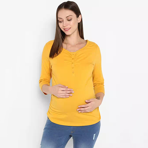 Yellow Ladies Maternity Top