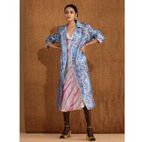 Sky Blue Jk-330mucxs Blossom Trench Coat