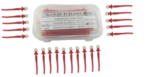Teat Plug Plastic Superior Pack Of 20 Pcs Veterinary Instruments