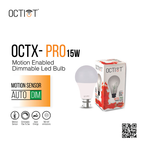 OCT XPRO Motion Sensor LED Bulb Automatic Sensor Enabled Dimmable LED Bulb 15W