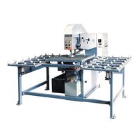 White And Blue Horizontal Glass Drilling Machine