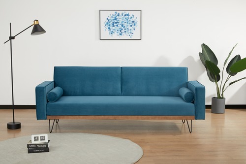 Tanky Sofa Cum Bed in Blue Colour
