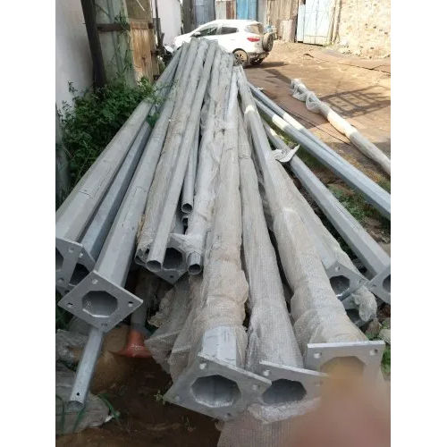 Silver Hexagonal Steel Pole