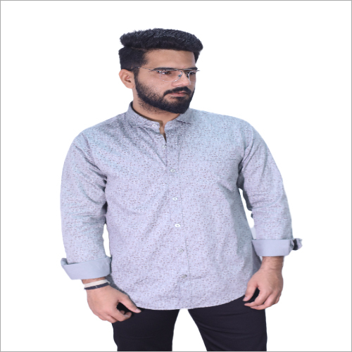 Tc 11582 Grey Printed Shirt Collar Style: Classic