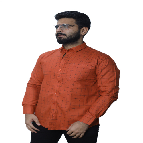 Tc 11634 Orange Check Shirt Collar Style: Classic