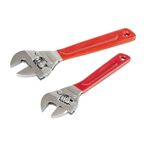 Red-Silver Adjustable Wrench