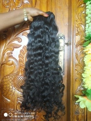Raw indian curly hairs