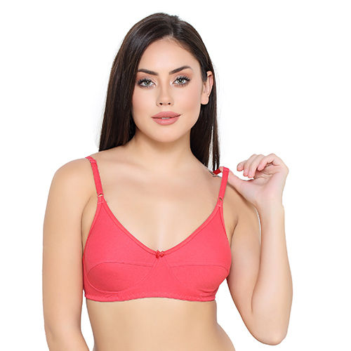 Ladies Cotton Pink Non Padded Bra Size: Different Available