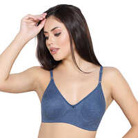 Ladies Cotton Non Padded Bra - High Quality Super Soft Chicken-cotton Fabric | Broad Adjustable Straps, Full Coverage Wire Free Mould Cup, Beautiful Neck Design