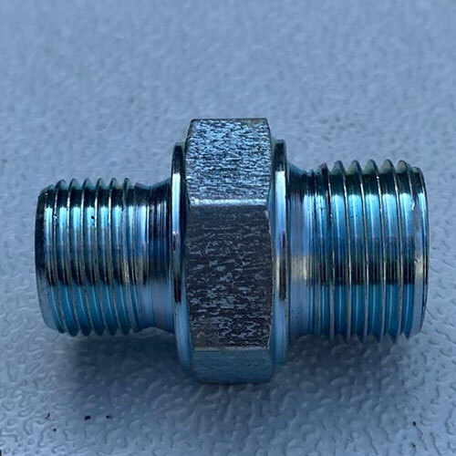 Fully Threaded Hex Nipple - Stainless Steel, Galvanized Finish | AISI Standard, Durable and Corrosion-Resistant