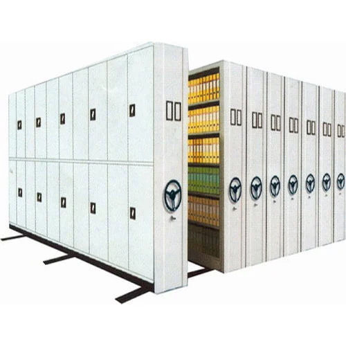 White Mobile Storage Compactor Rack