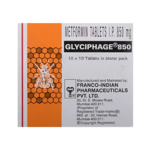 GLYCIPHAGE 850mg (Metformin Tablets IP)