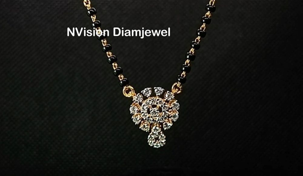 Natural Diamond Light Weight Mangalsutra