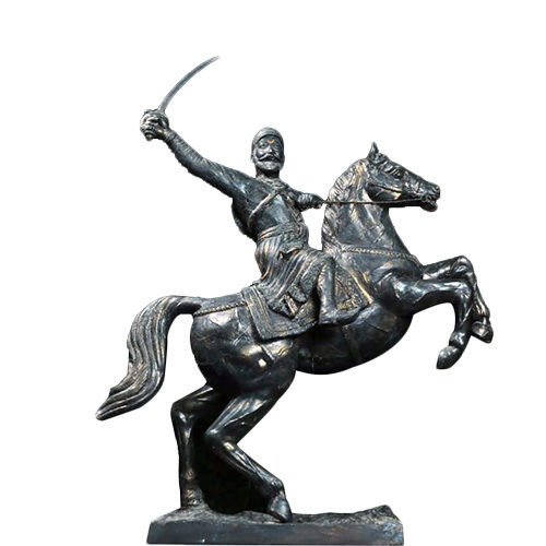 Shivaji Mahraj With Horse Sculpture