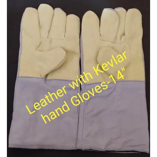 14 Inch Leather With Kevlar Hand Gloves