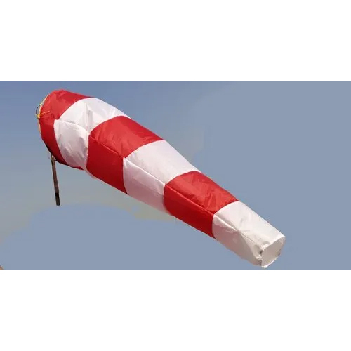 Red And White Industrial Windsock