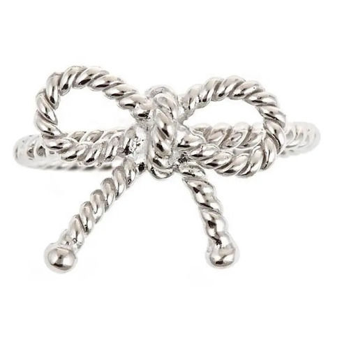 925 Sterling Silver Handmade Attractive Rope Knot Ring Plain Silver Rings