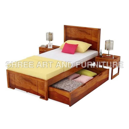 Single Bed With Storage And 2 Bed Side Fssb002 - Color: Brown