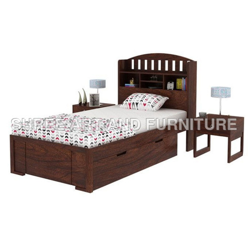 Single Bed With Storage And 2 Bed Side FSSB003