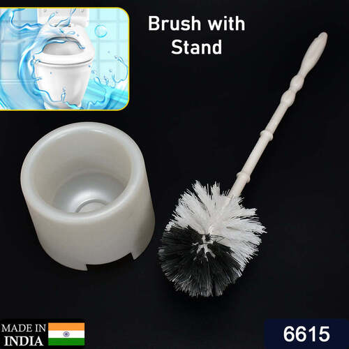 TOILET CLEANING BRUSH WITH POTTED HOLDER (6615)