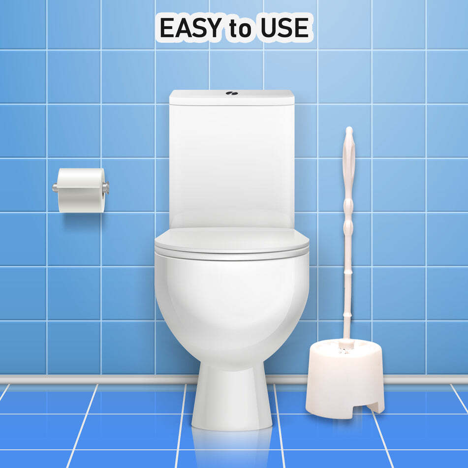 TOILET CLEANING BRUSH WITH POTTED HOLDER (6615)