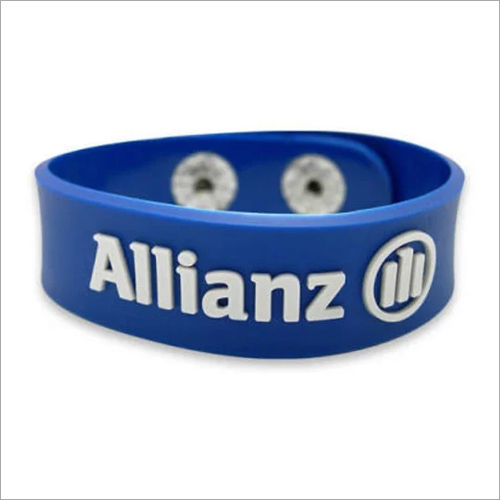 Rubber Wrist Band With Button