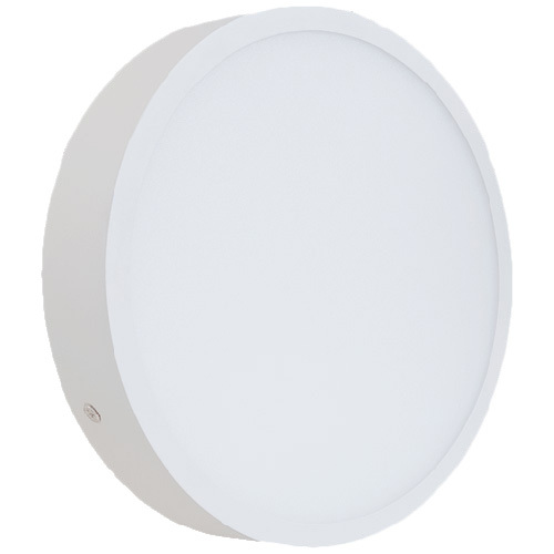 Flat Slim Round Surface Panel Light - Metal & Glass, Cool White Color, Energy Efficient Design for Commercial Applications