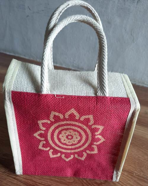 Rose  Digital Printed Jute Bag