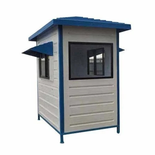 Prefabricated Security Cabin - Steel Material, Metal Roof, White Color | Designed for Guard House, Warehouse, and Office Use, Alloy Aluminum Door, Steel Windows