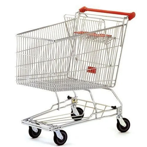 Silver Residential Complex Trolley Cart