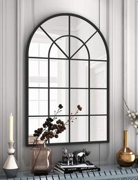 Window Mirror - High Quality Glass With 3-10mm Thickness | Black Framed Design With Led Corner Accent