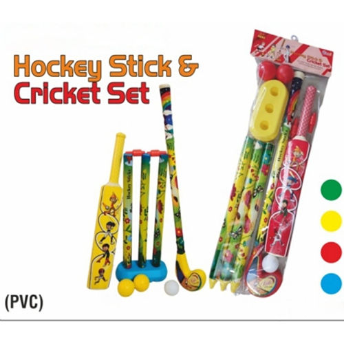 Pvc Hockey Stick And Cricket Set Plastic Toys