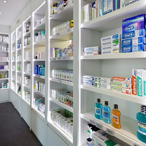 Medical Storage Racks | MS & Glass Free Standing Unit 8 Feet Medical Wall Rack, For Pharmacy