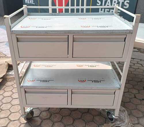 Medicine Trolley Ss Top With 4 Drawers